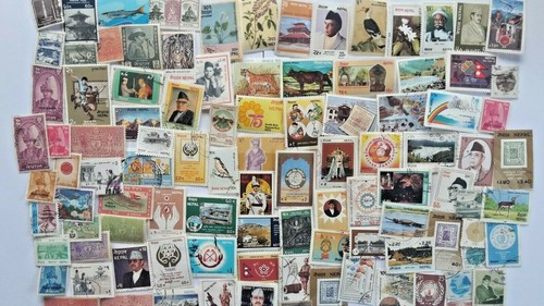 Nepal stamps collection 100 - collection,