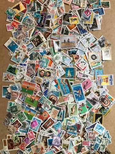World stamps off - paper, mixed